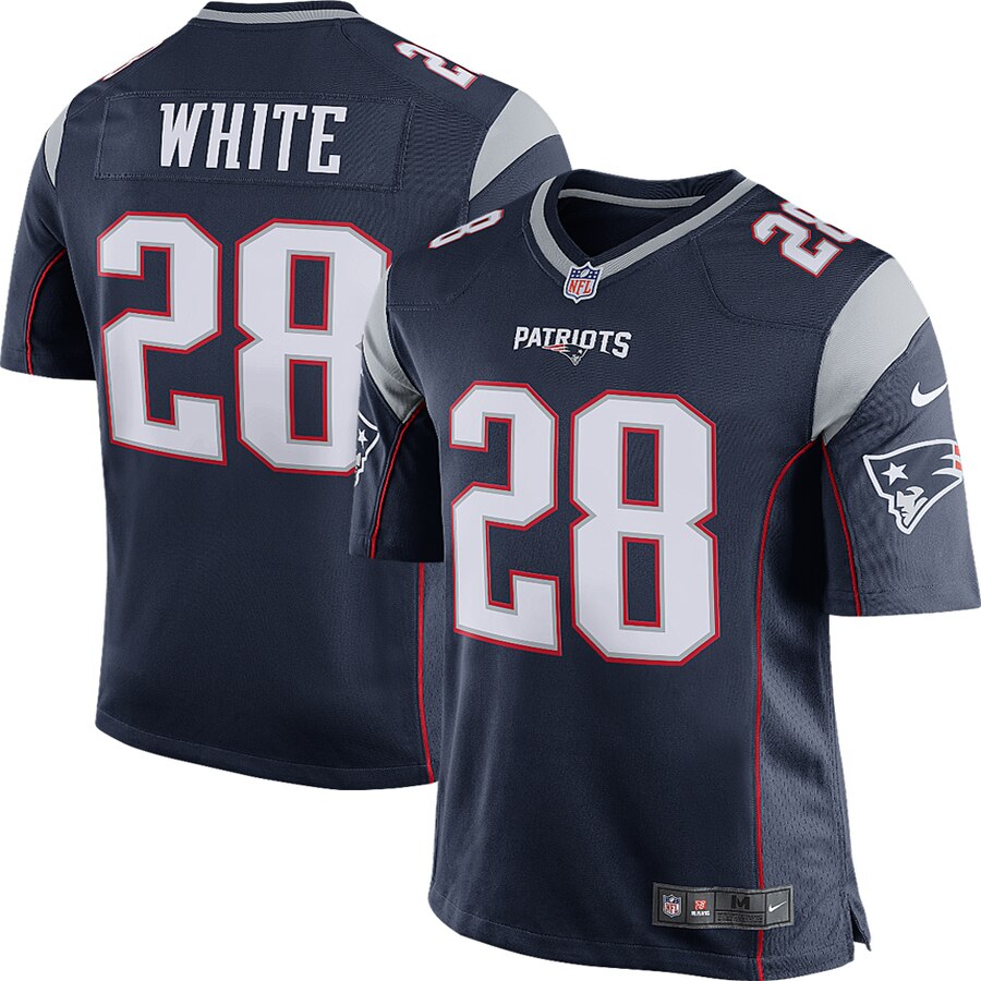 James White New England Patriots Nike Mens Game Jersey Navy
