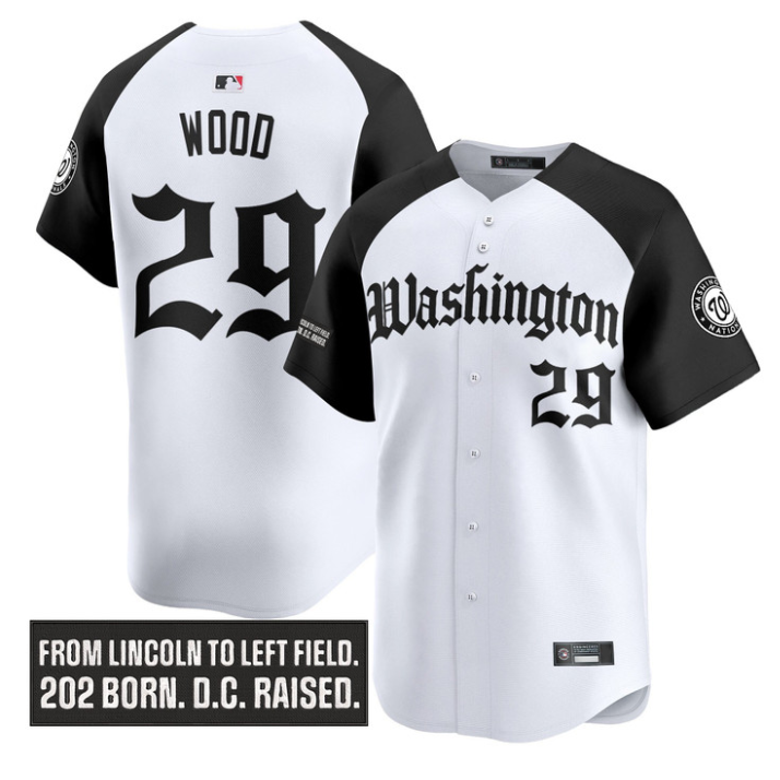 James Wood Jersey #29 Washington Nationals Gothic Capitol Edition