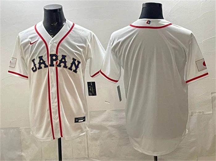Japan Baseball Jersey Blank White 2026 World Baseball Classic Home Stadium Stitc