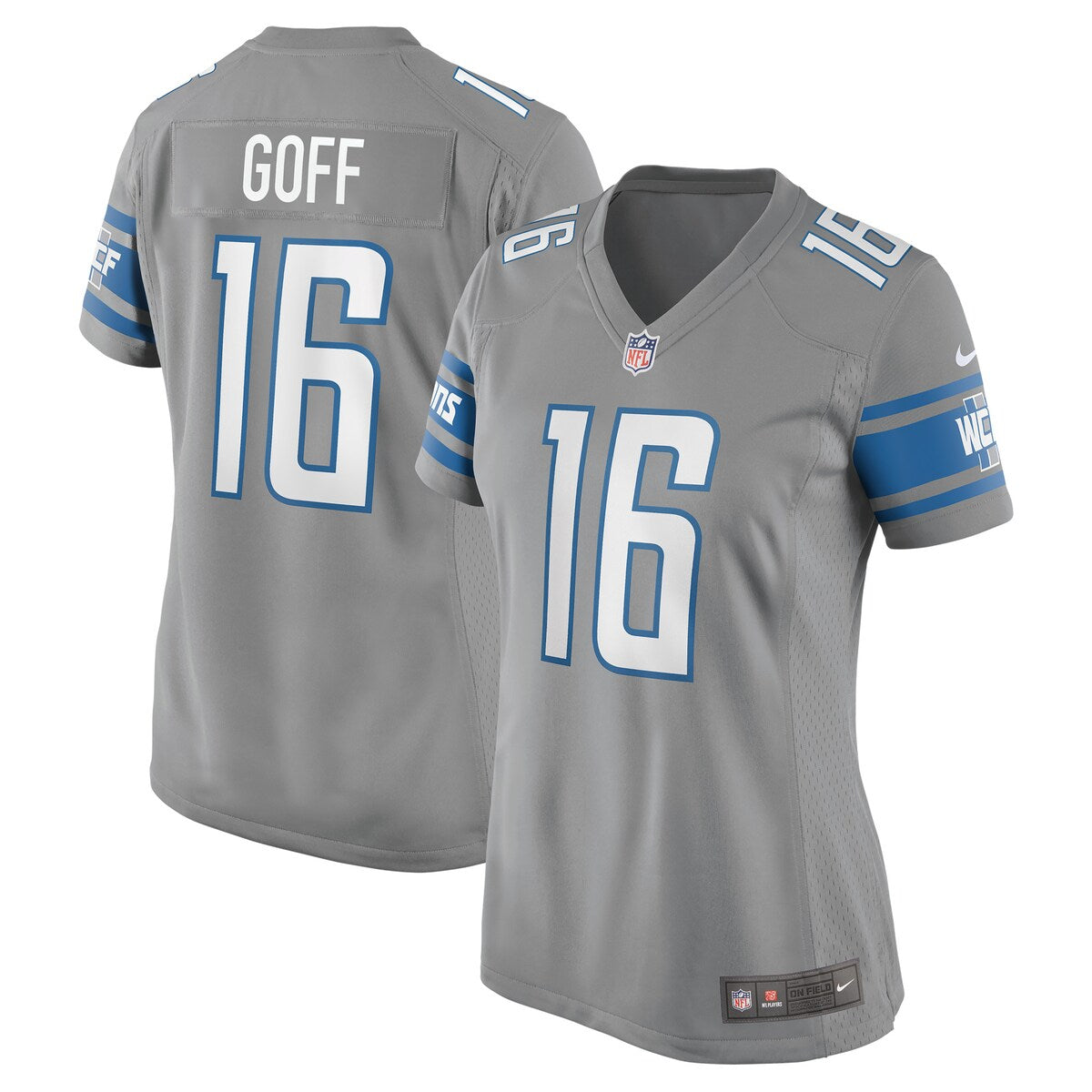 Jared Goff Detroit Lions Nike Womens Game Jersey Silver