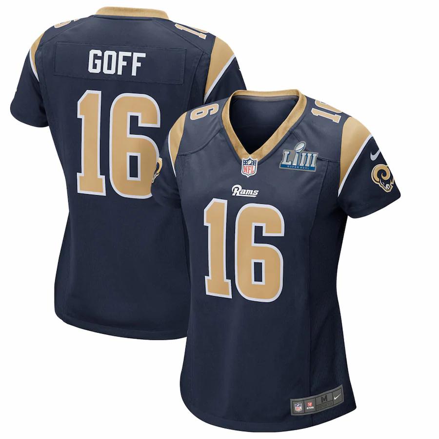 Jared Goff Los Angeles Rams Nike Womens Super Bowl Liii Bound Game Jersey Navy