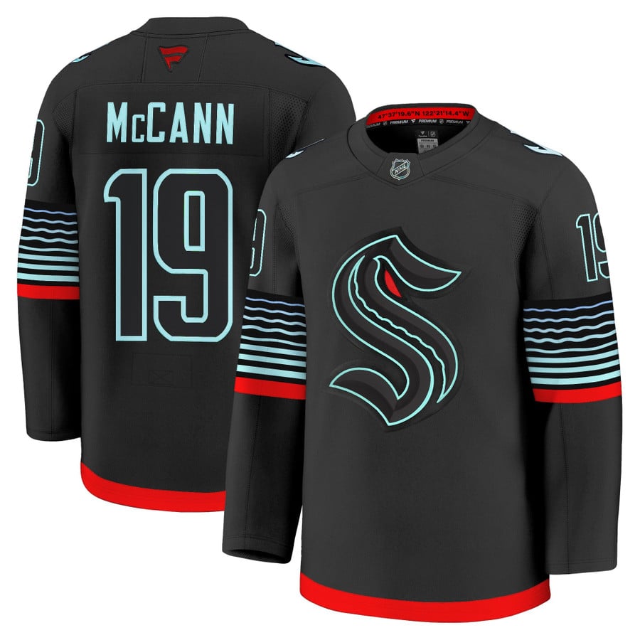 Jared McCann Jersey #19 Seattle Kraken 2025 26 Premium Non-Glow All Stitched