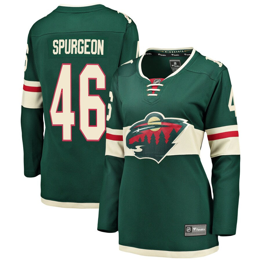 Jared Spurgeon Minnesota Wild Fanatics Branded Womens Breakaway Player Jersey Green