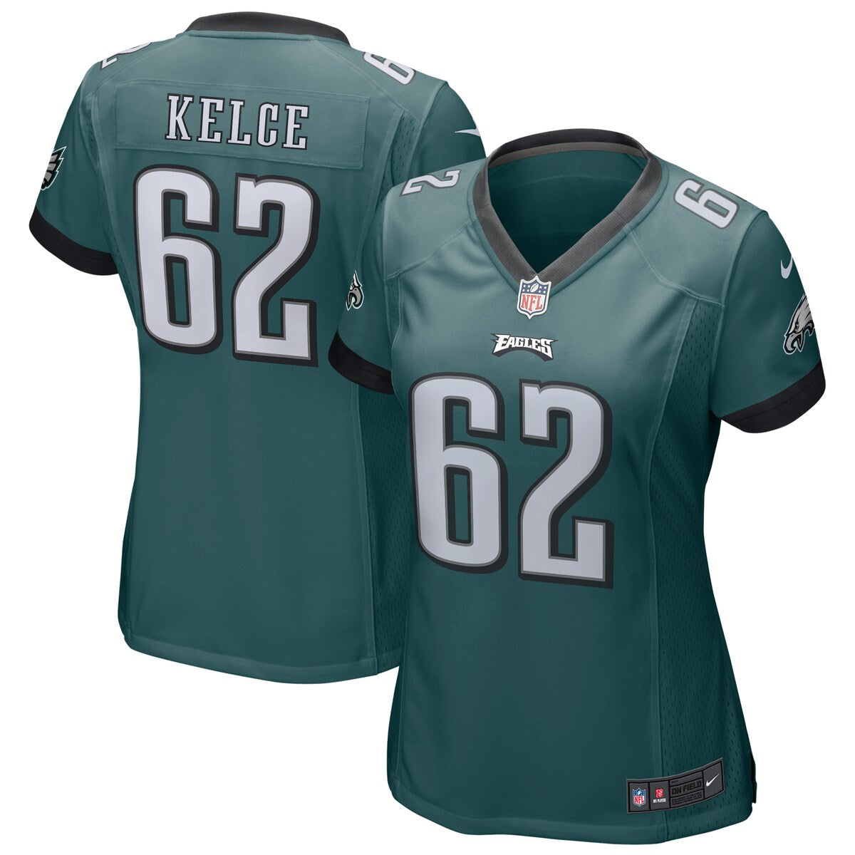 Jason Kelce Philadelphia Eagles Nike Womens Game Jersey Midnight Green