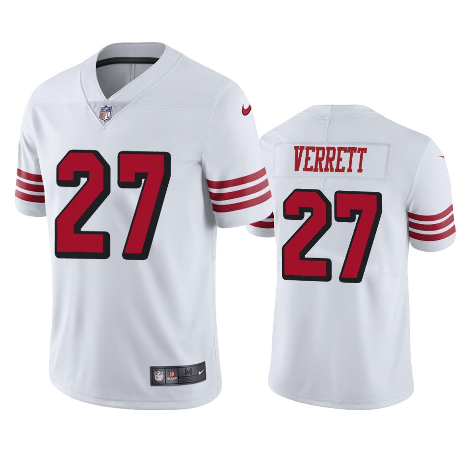Jason Verrett 49ers White Color Rush Limited Jersey
