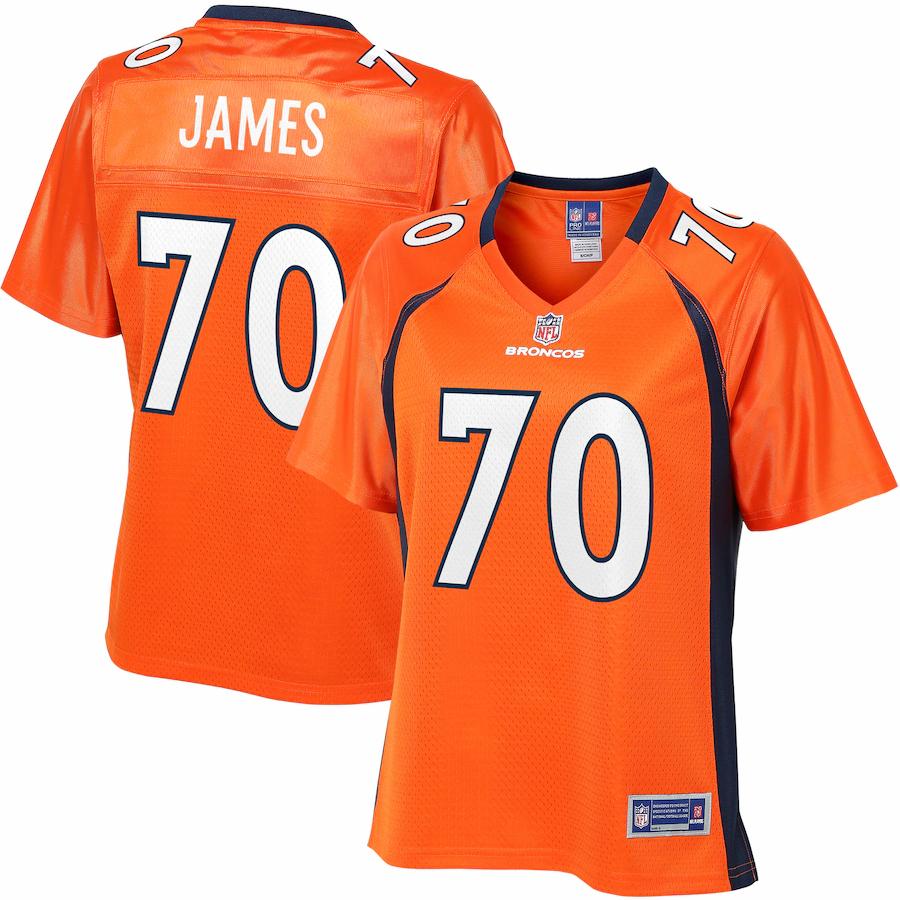 Jawuan James Denver Broncos Nfl Pro Line Womens Primary Player Jersey Orange