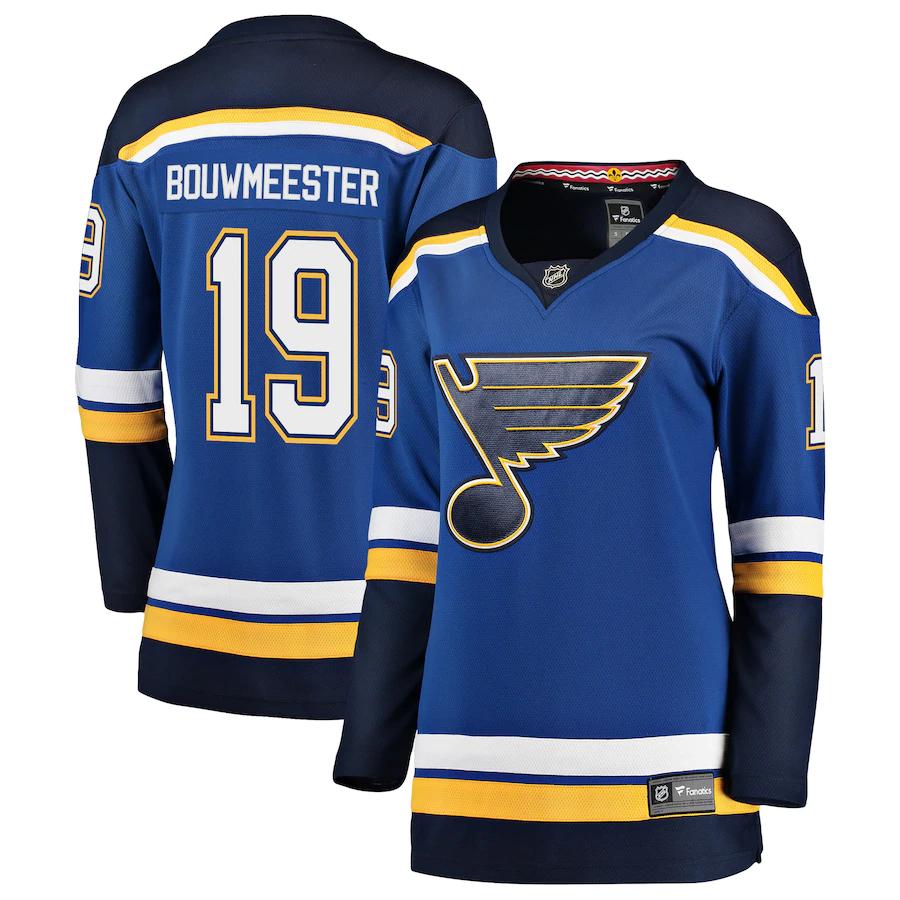 Jay Bouwmeester St Louis Blues Fanatics Branded Womens Breakaway Player Jersey Blue