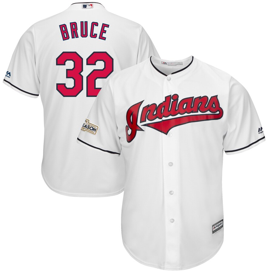Jay Bruce Cleveland Indians Majestic 2017 Postseason Cool Base Player Jersey White Color