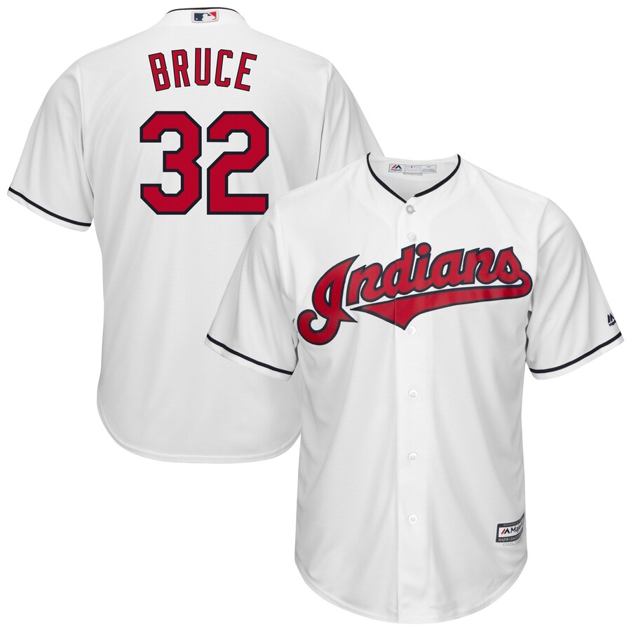 Jay Bruce Cleveland Indians Majestic Cool Base Player Jersey White