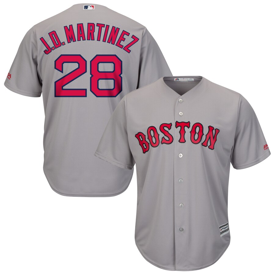 Jd Martinez Boston Red Sox Majestic Road Official Cool Base Player Jersey Gray