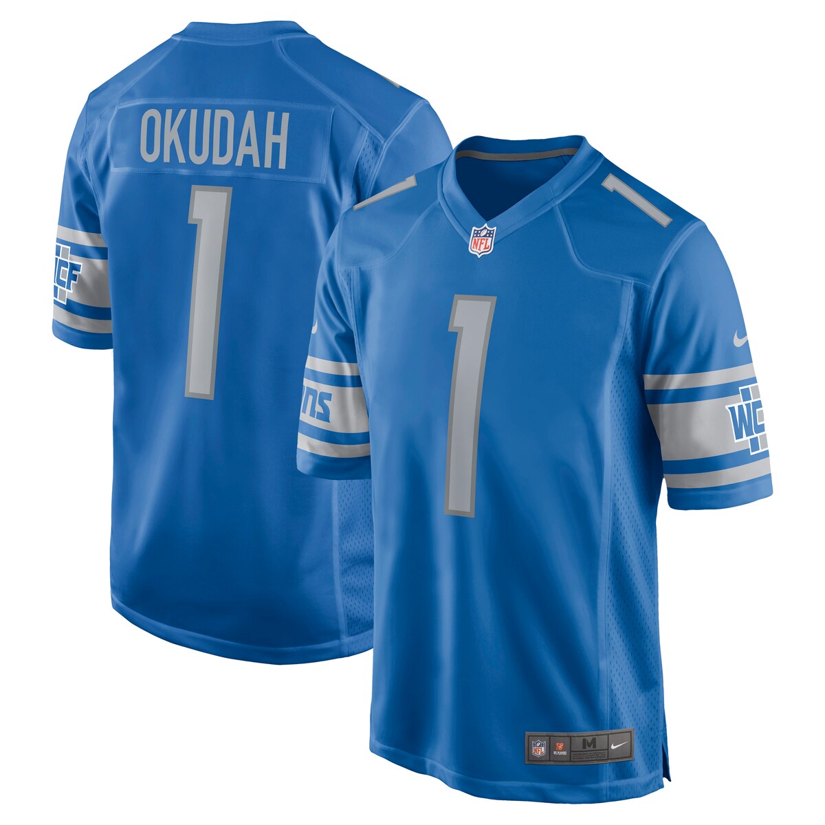 Jeff Okudah Detroit Lions Nike Game Jersey Blue