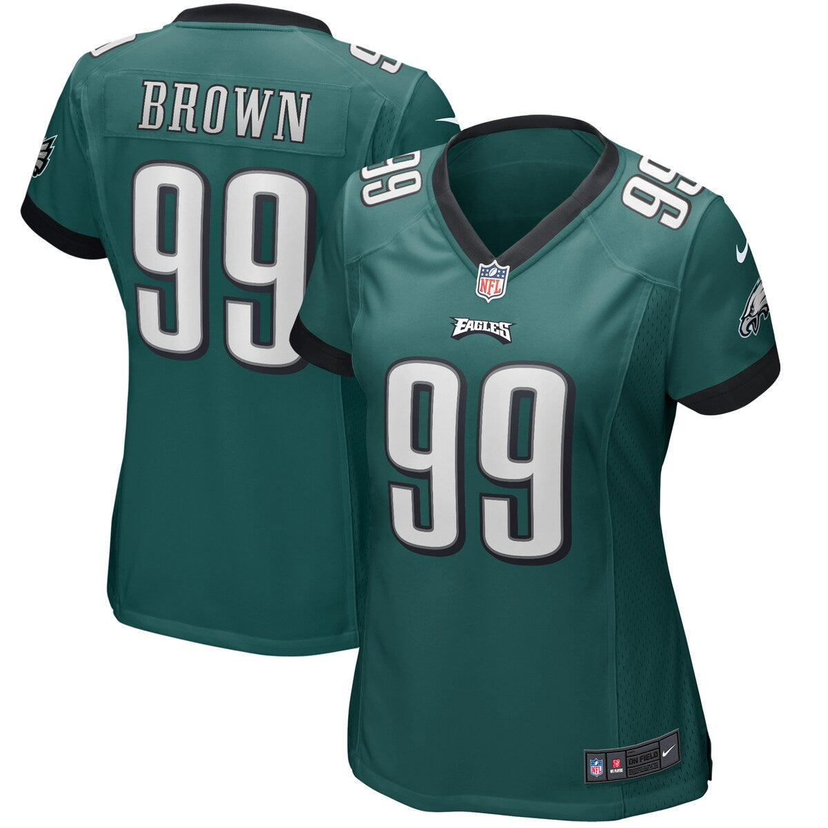 Jerome Brown Philadelphia Eagles Nike Womens Game Retired Player Jersey Midnight Green