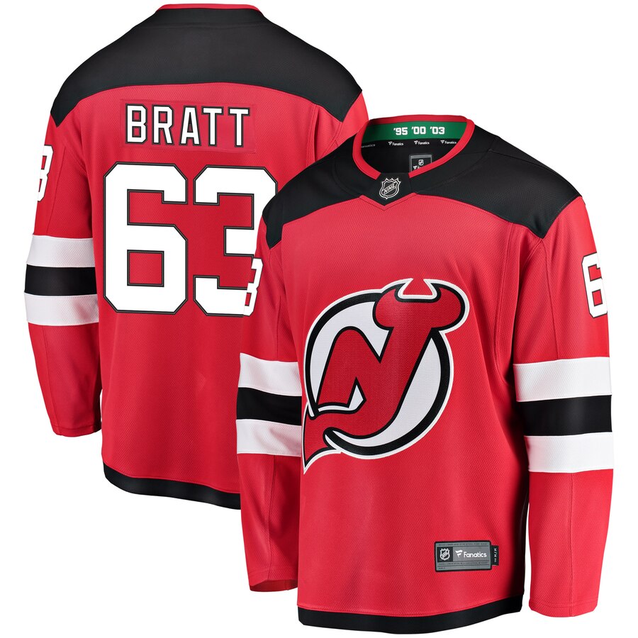 Jesper Bratt New Jersey Devils Fanatics Branded Home Breakaway Player Jersey Red
