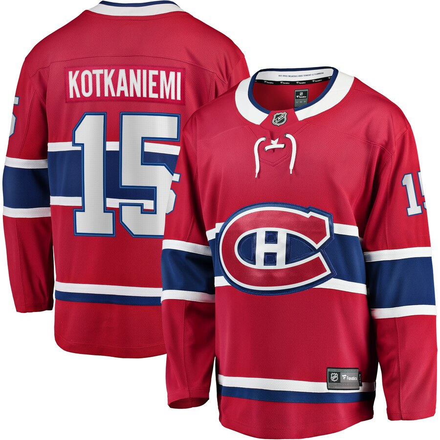 Jesperi Kotkaniemi Montreal Canadiens Fanatics Branded Home Breakaway Player Jersey Red