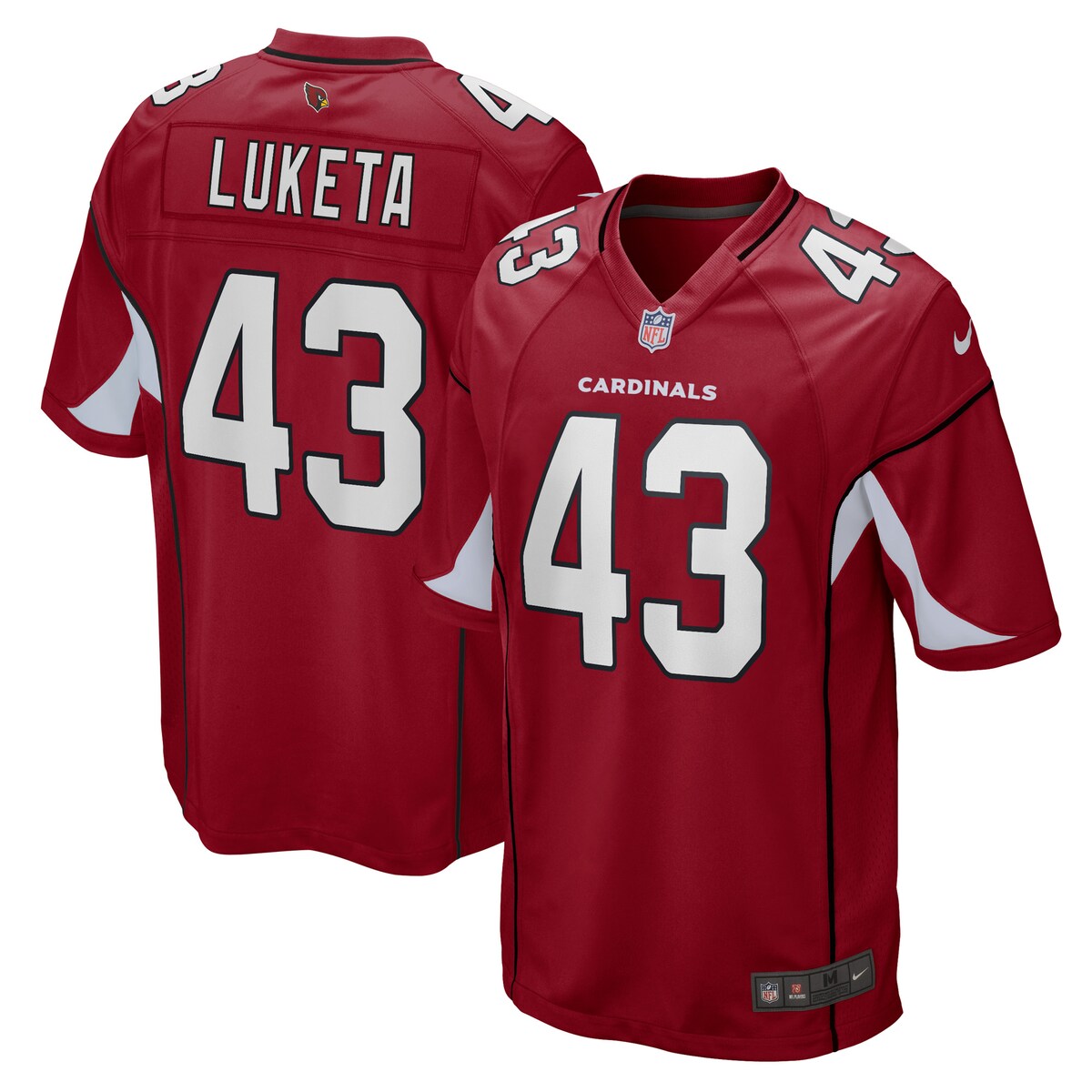 Jesse Luketa Arizona Cardinals Nike Game Player Jersey Cardinal