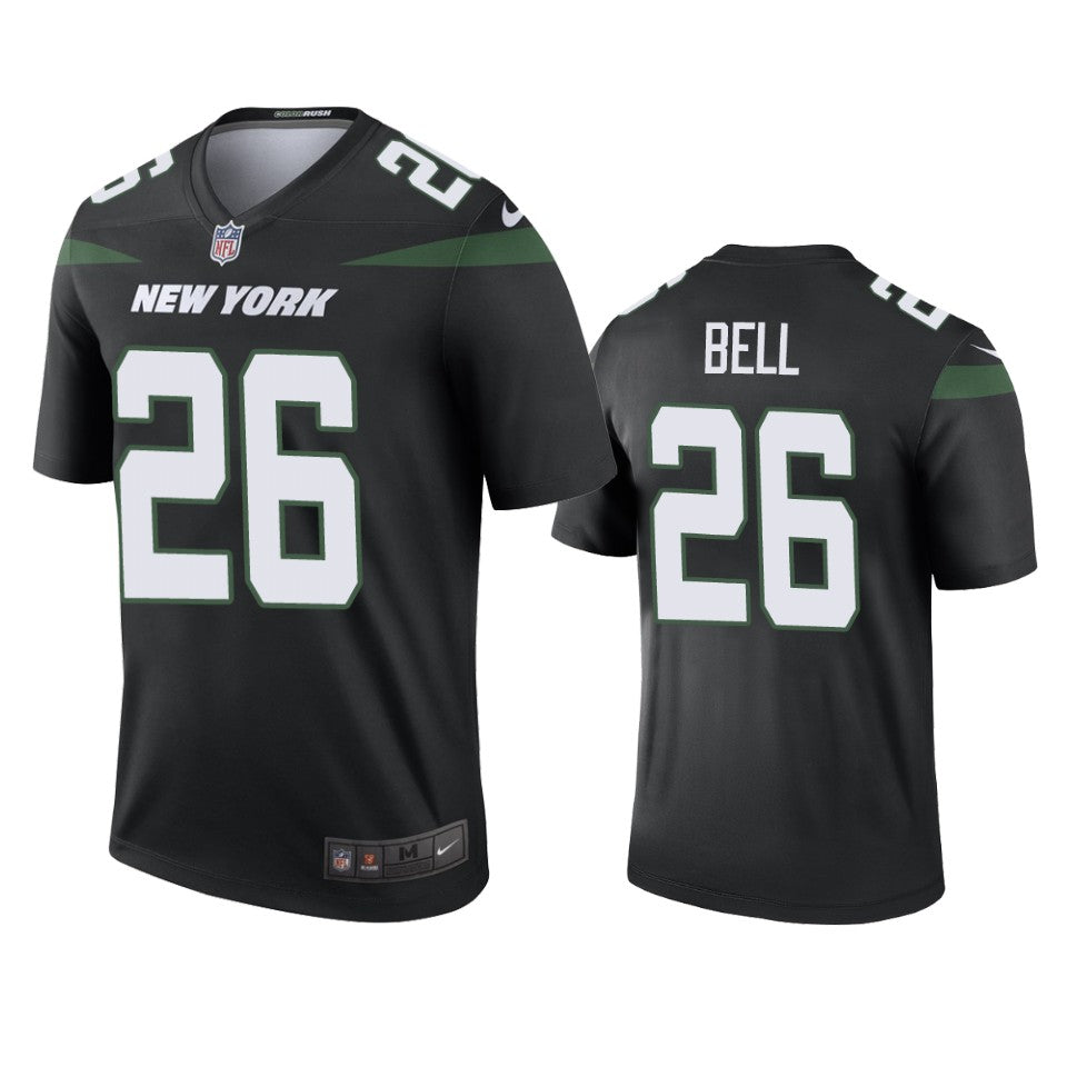 Jets Leveon Bell Black Color Rush Legend Jersey