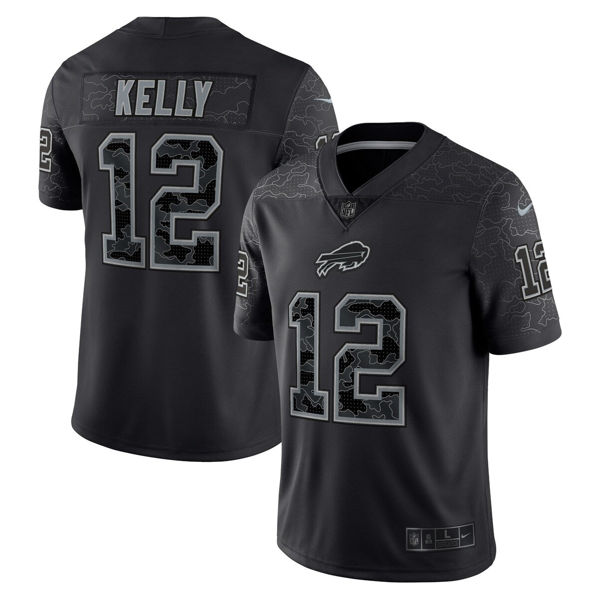 Jim Kelly Buffalo Bills Nike Retired Player Rflctv Limited Jersey Black