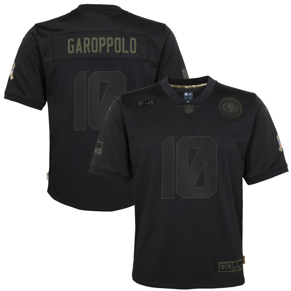 Jimmy Garoppolo San Francisco 49ers Youth 2020 Salute To Service Game Jersey Black