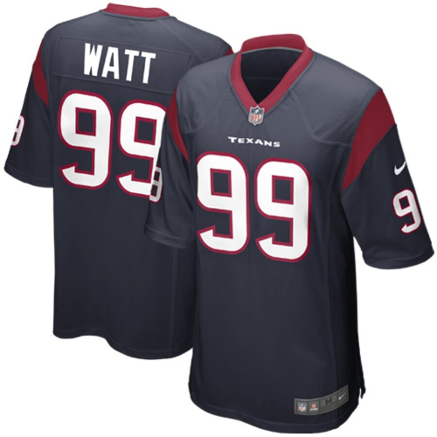 Jj Watt Houston Texans Nike Youth Team Color Game Jersey Navy Blue