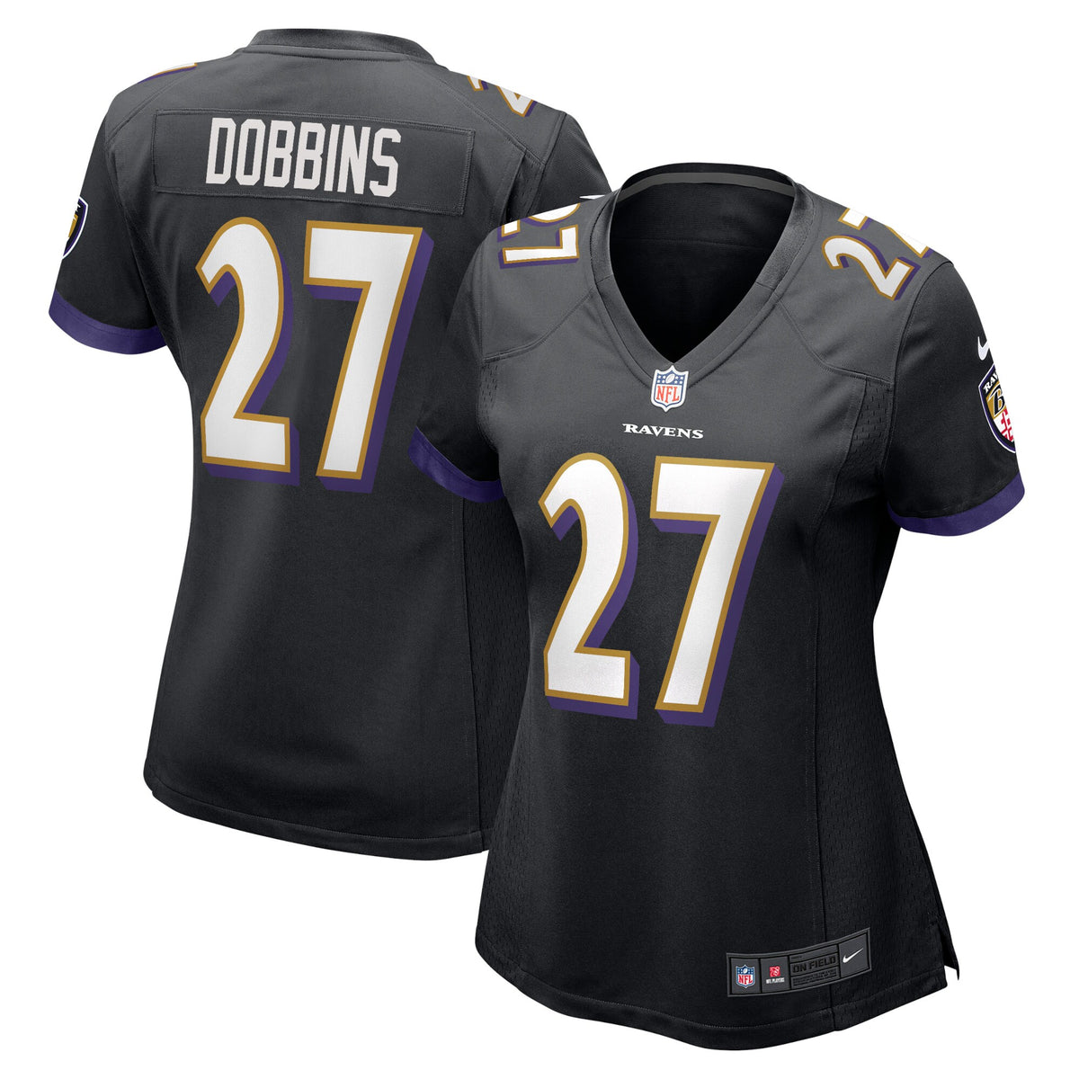 Jk Dobbins Baltimore Ravens Nike Womens Game Jersey Black