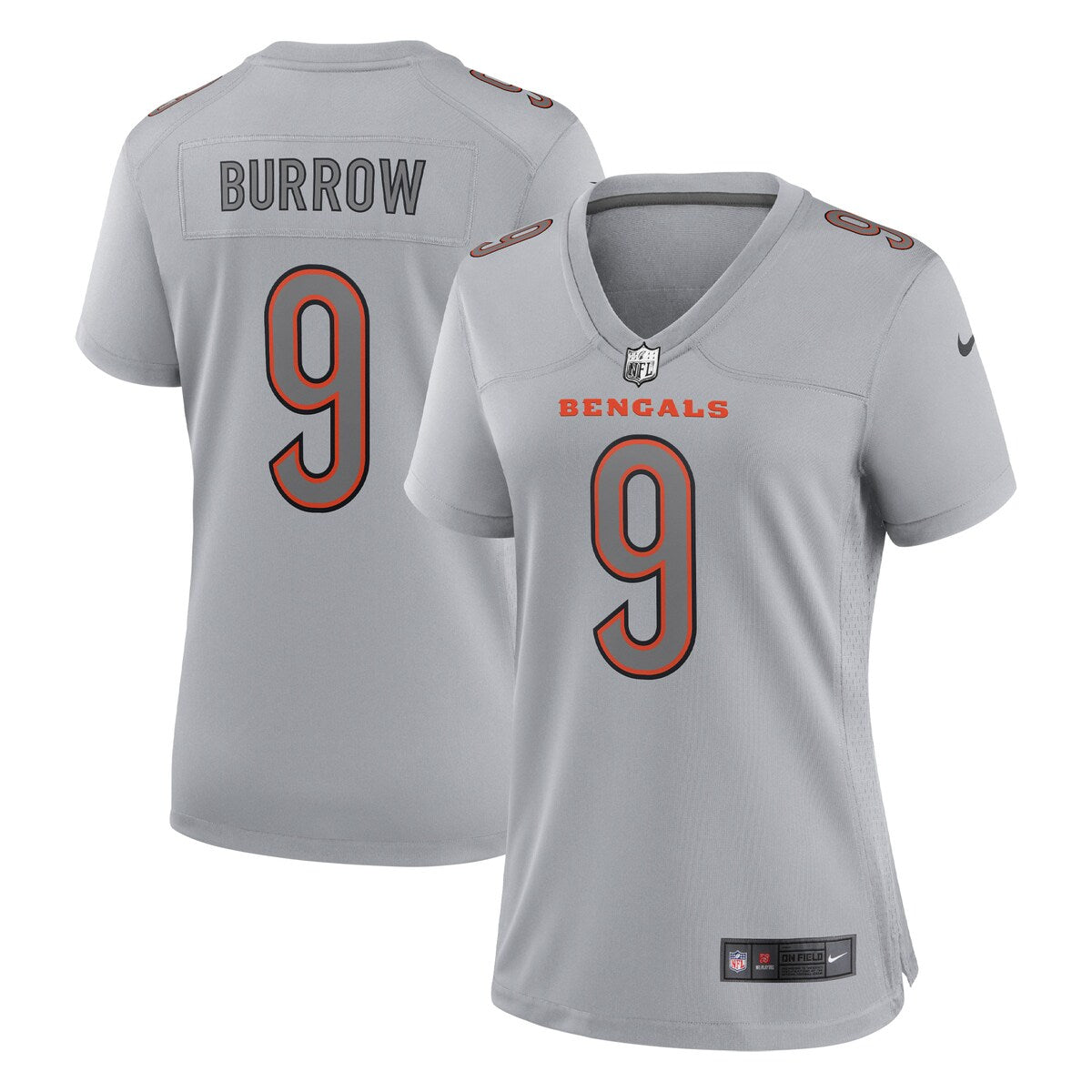 Joe Burrow Cincinnati Bengals Nike Womens Atmosphere Fashion Game Jersey Gray