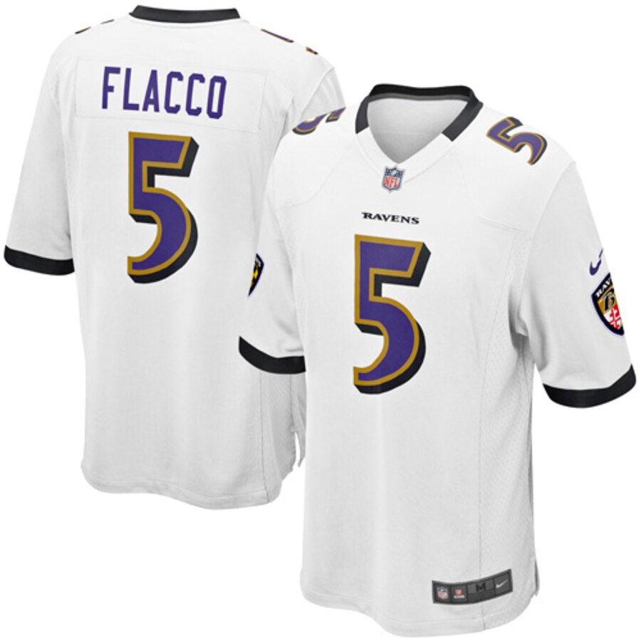 Joe Flacco Baltimore Ravens Nike Game Jersey White