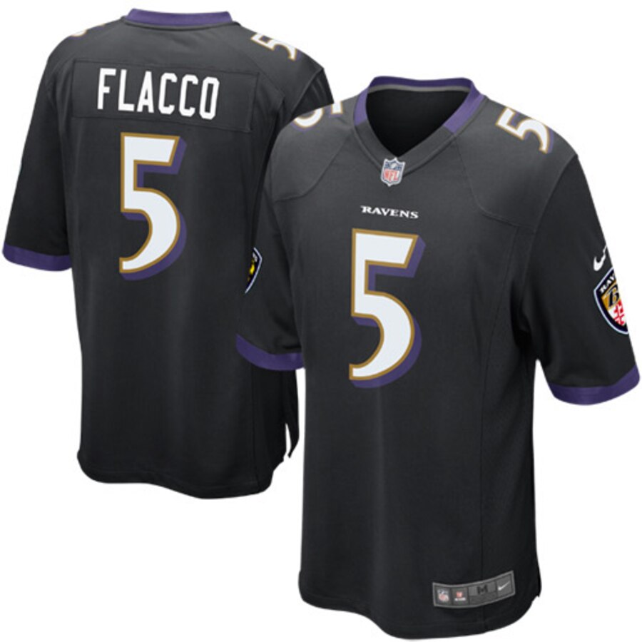 Joe Flacco Baltimore Ravens Nike Youth Alternate Game Jersey Black