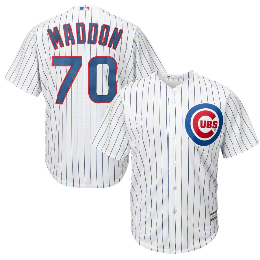 Joe Maddon Chicago Cubs Majestic Cool Base Player Jersey White