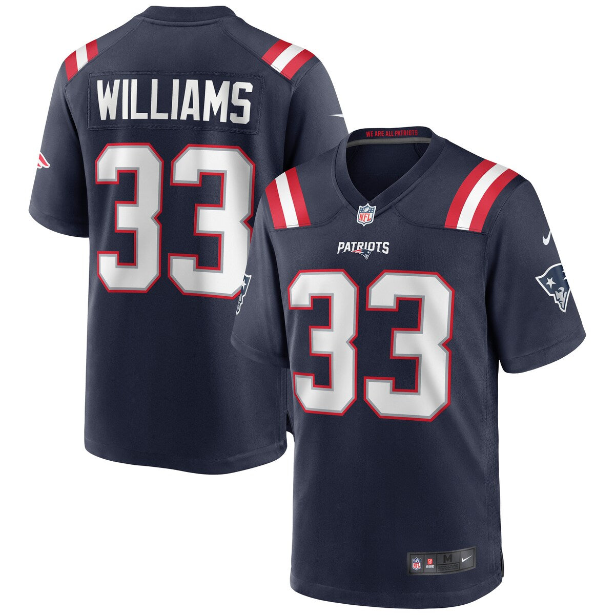 Joejuan Williams New England Patriots Nike Game Jersey Navy