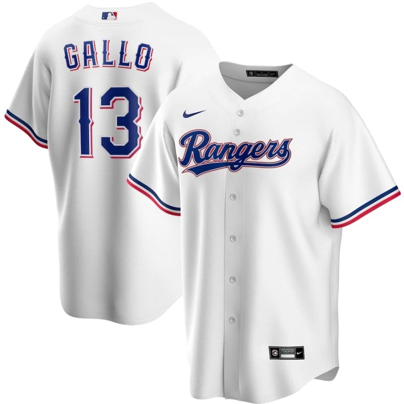 Joey Gallo 13 Texas Rangers 2020 Mlb Arrival 2020 Mlb White Jersey