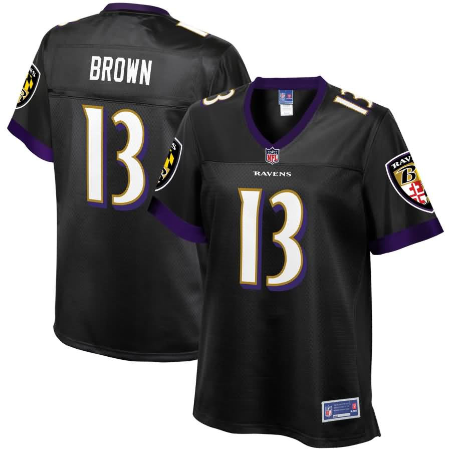 John Brown Baltimore Ravens Nfl Pro Line Womens Alternate Player Jersey Black