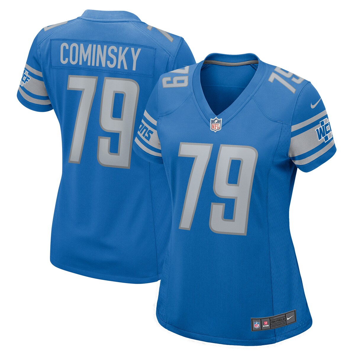 John Cominsky Detroit Lions Nike Womens Player Game Jersey Blue