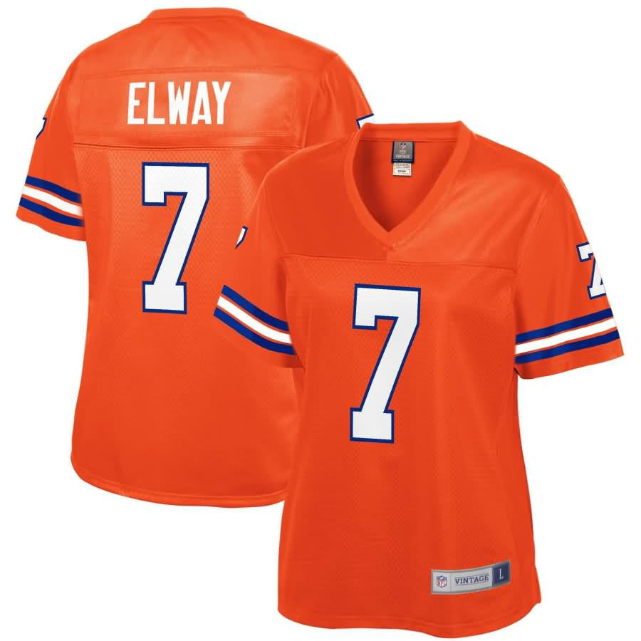 John Elway Denver Broncos Nfl Pro Line Womens Retired Player Jersey Orange