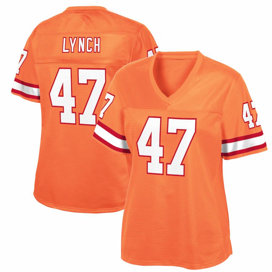 John Lynch Tampa Bay Buccaneers Nfl Pro Line Womens Retired Player Jersey Orange