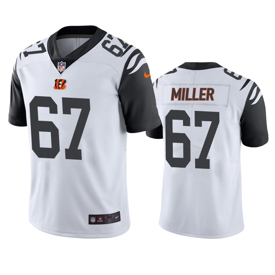 John Miller Bengals White Color Rush Limited Jersey