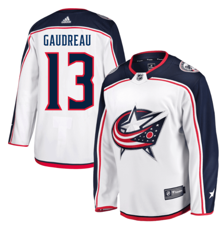 Johnny Gaudreau 13 Columbus Blue Jackets Prime Green Away Men Jersey White