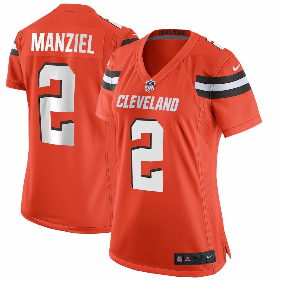 Johnny Manziel Cleveland Browns Nike Womens Game Jersey Orange