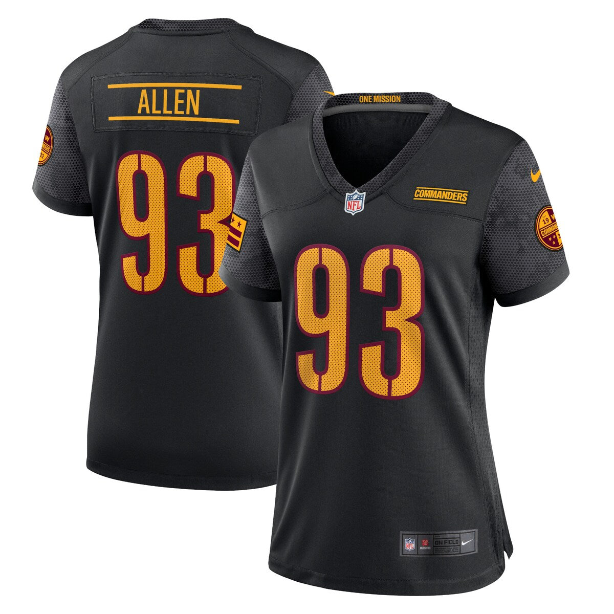 Jonathan Allen Washington Commanders Nike Womens Alternate Game Player Jersey Black