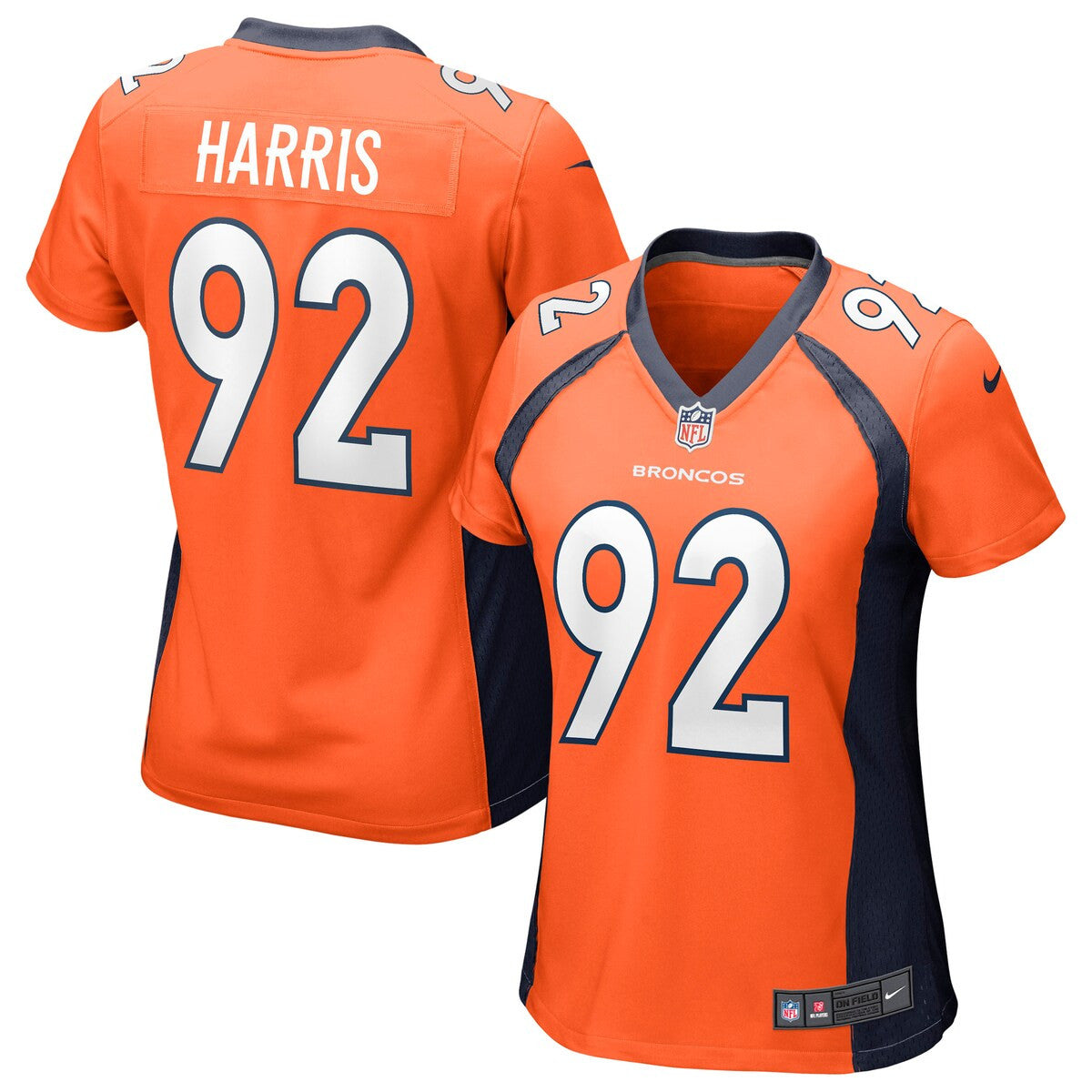 Jonathan Harris Denver Broncos Nike Womens Game Jersey Orange