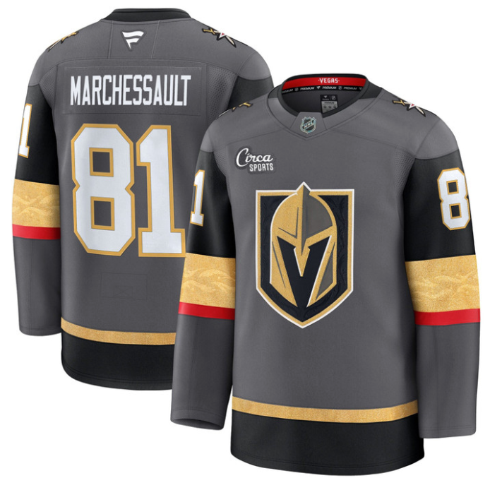 Jonathan Marchessault Jersey #81 Vegas Golden Knights Premium Stitched Gray