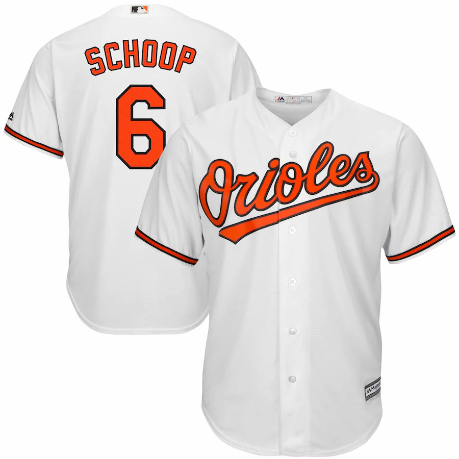 Jonathan Schoop Baltimore Orioles Majestic Cool Base Home Player Jersey White