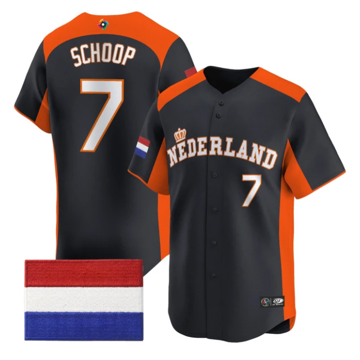 Jonathan Schoop Jersey #7 Team Netherlands 2026 World Baseball Stitched