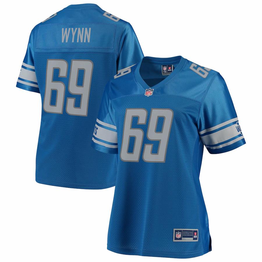 Jonathan Wynn Detroit Lions Nfl Pro Line Womens Team Player Jersey Blue