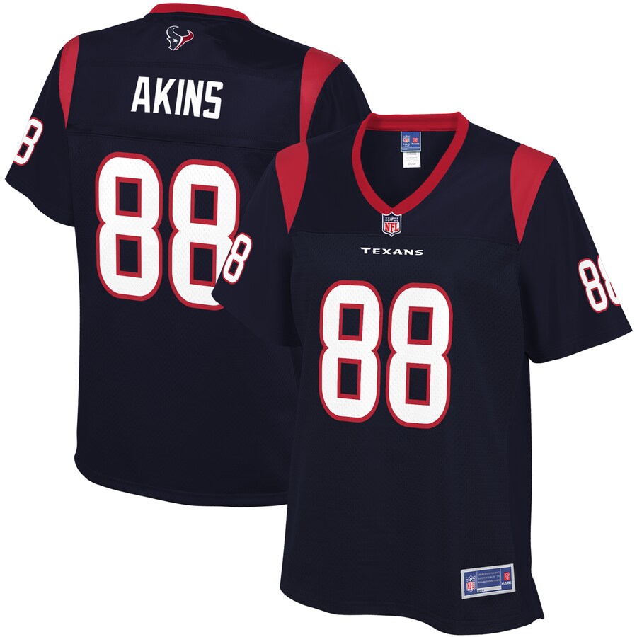 Jordan Akins Houston Texans Nfl Pro Line Womens Player Jersey Navy