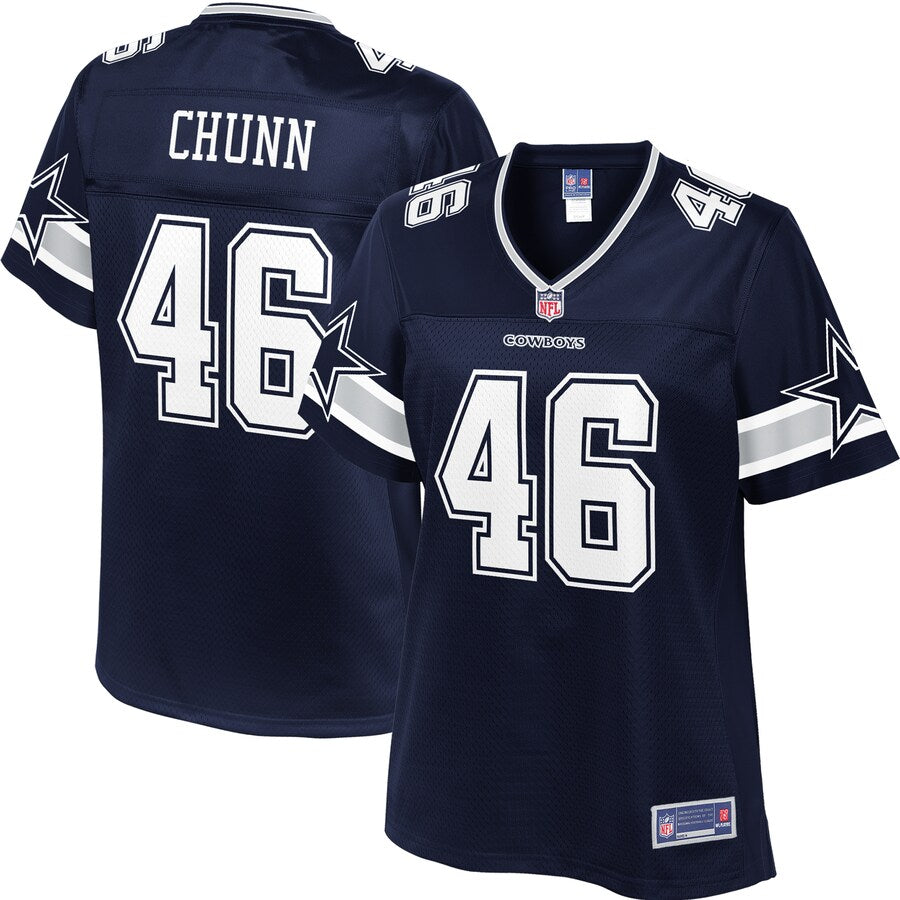 Jordan Chunn Dallas Cowboys Nfl Pro Line Womens Player Jersey Navy