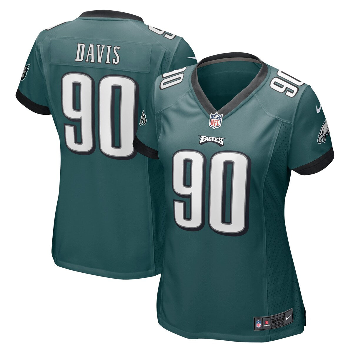 Jordan Davis Philadelphia Eagles Nike Womens Player Game Jersey Midnight Green