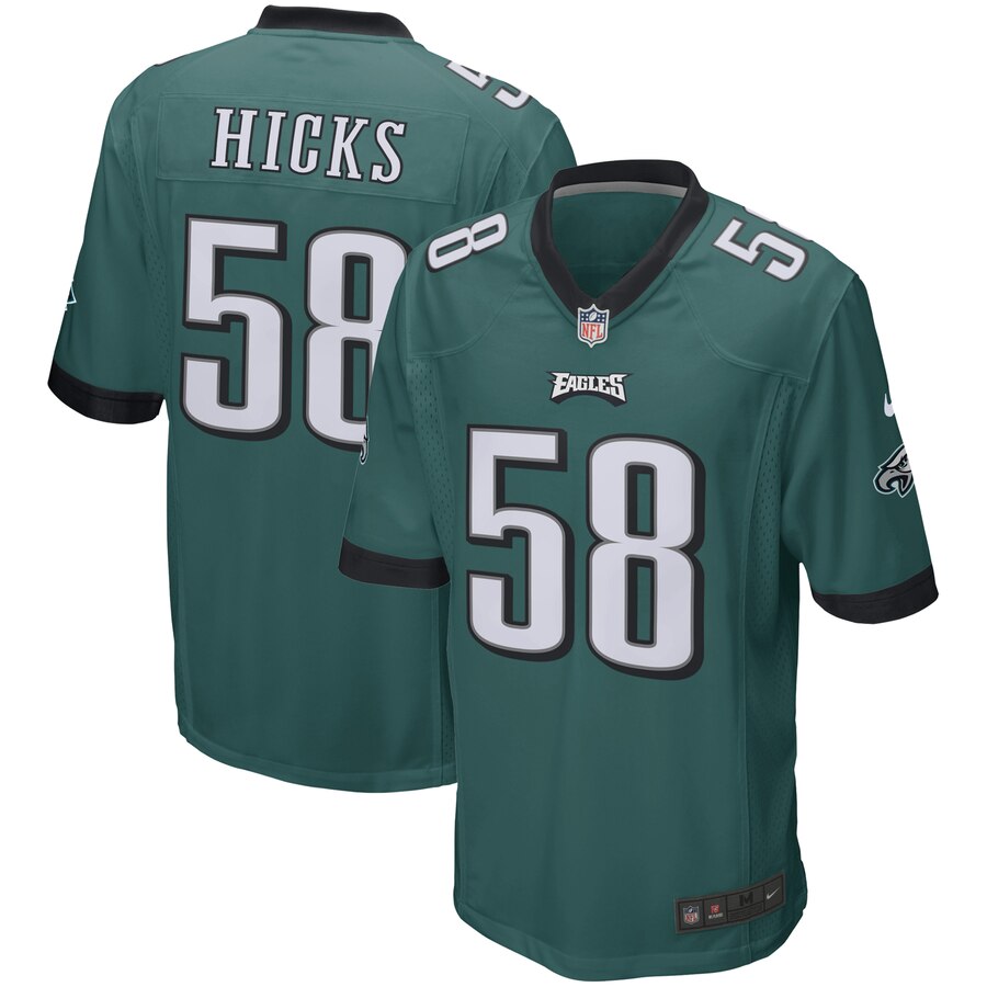 Jordan Hicks Philadelphia Eagles Nike Youth Game Jersey Midnight Green