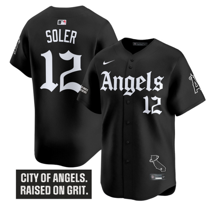Jorge Soler Jersey #12 Los Angeles Angels Gothic Halo Edition Stitched