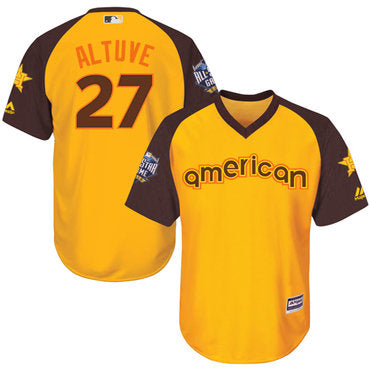 Jose Altuve Gold 2016 Mlb All star Jersey Mens American League Houston Astros 27 Cool Base Game Collection