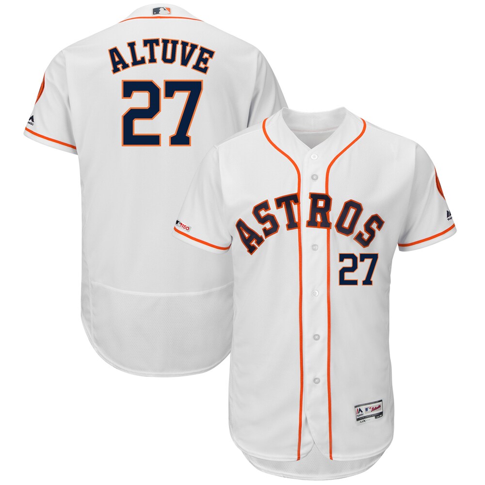 Jose Altuve Houston Astros Majestic Home Flex Base Collection Player Jersey White